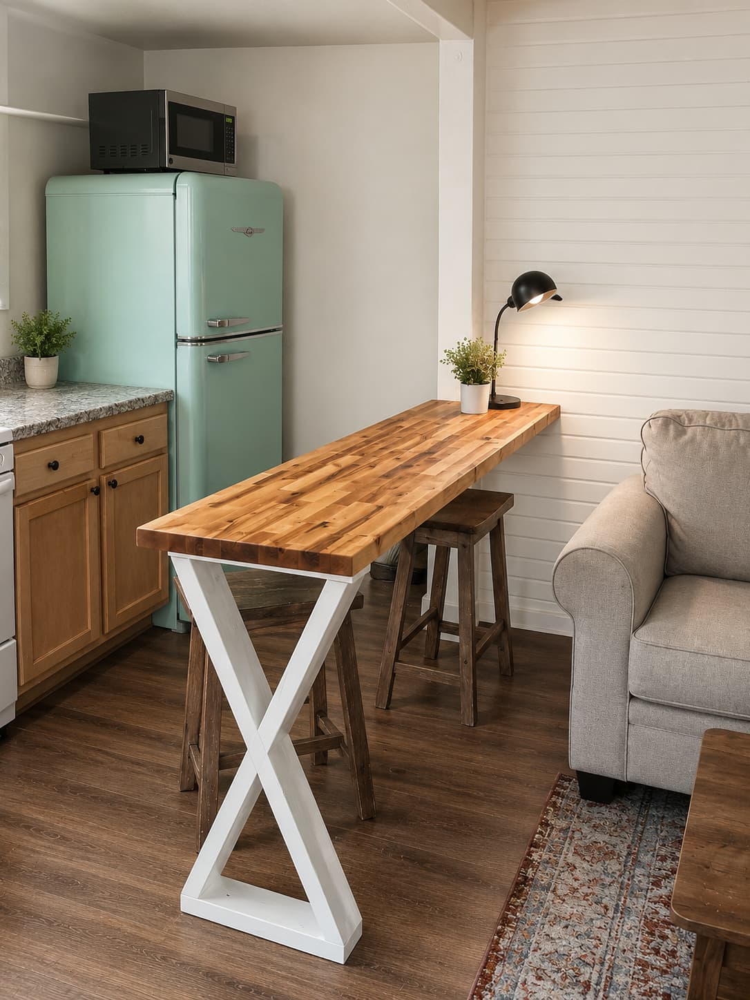 Custom Butcher Block Peninsula